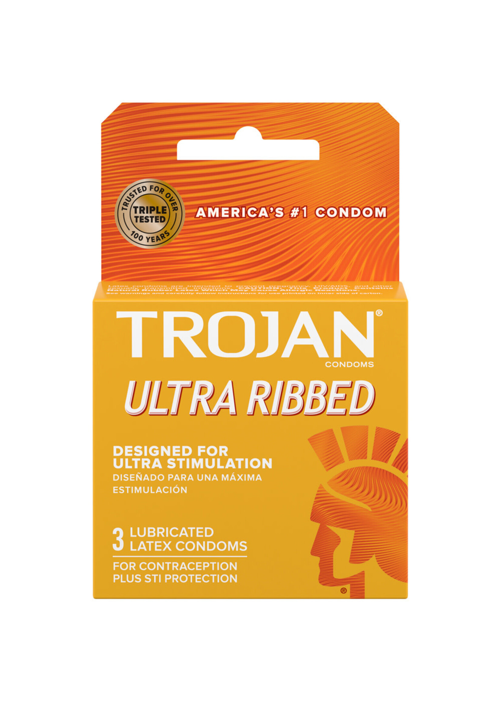Trojan Condoms Trojan Ribbed Condoms - 3 pack
