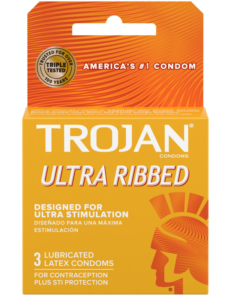 Trojan Trojan Ribbed Condoms - 3 pack
