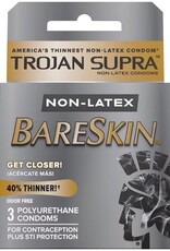 Trojan Condoms Trojan Condom Supra Microsheer Non Latex Lubricated 3 Pack