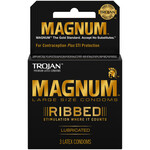 Trojan Condoms Trojan Magnum Ribbed Condoms - Box of 3