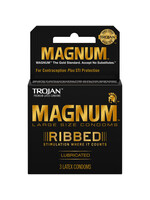 Trojan Condoms Trojan Magnum Ribbed Condoms - Box of 3