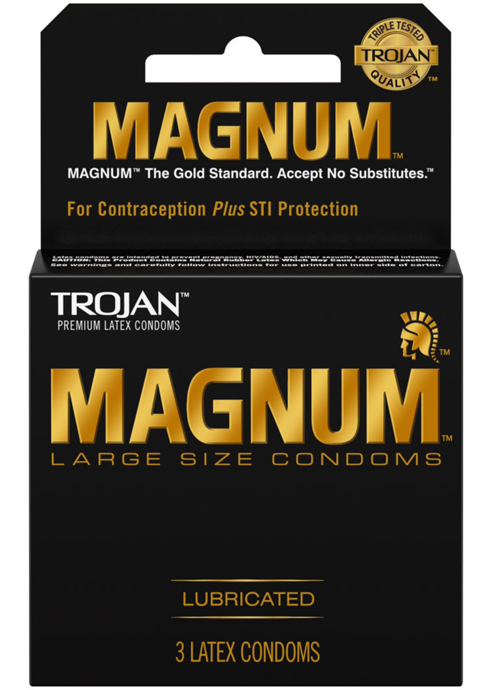 Trojan Condoms Trojan Condom Magnum Large Size Lubricated 3 Pack