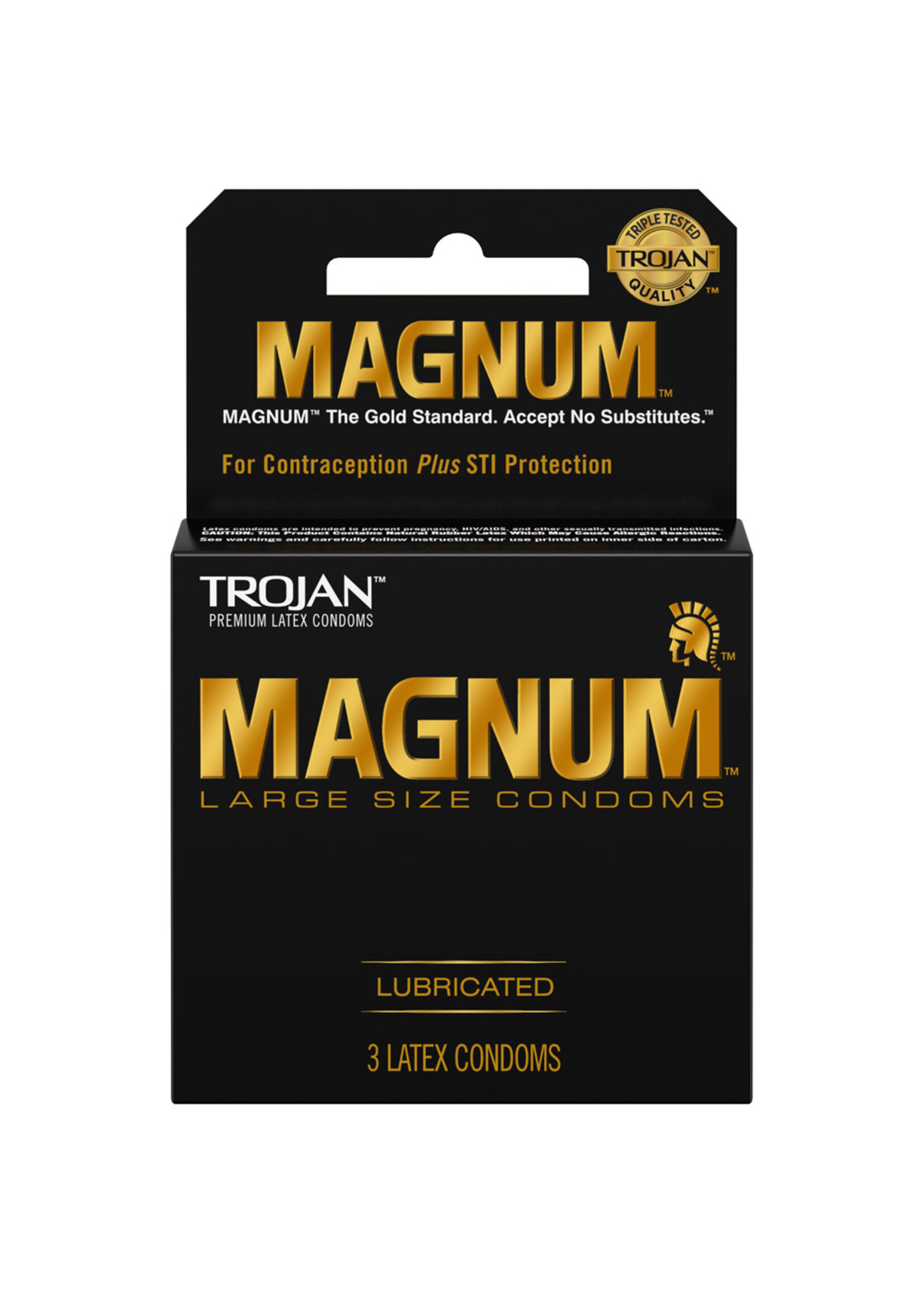 Trojan Condoms Trojan Condom Magnum Large Size Lubricated 3 Pack