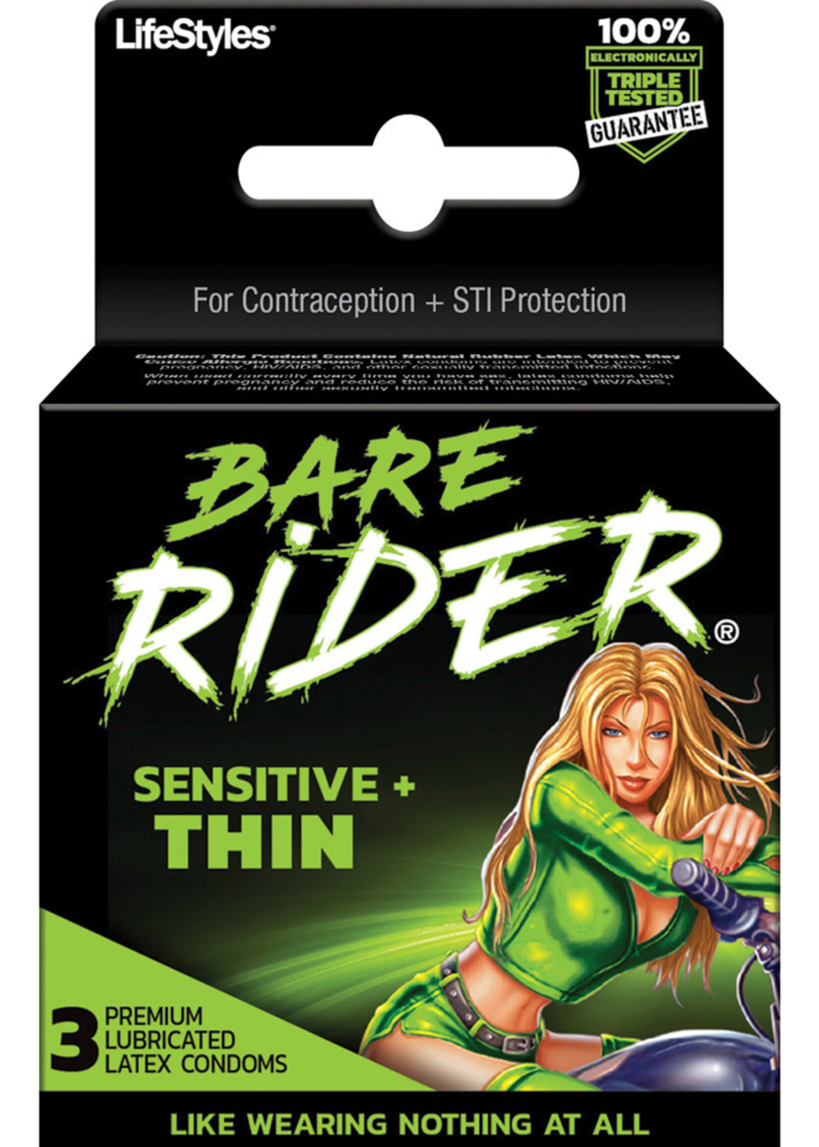 Lifestyles Bare Rider Sensitive Thin 3pk