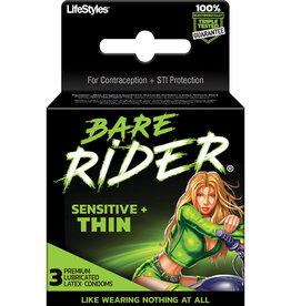 Lifestyles Bare Rider Sensitive Thin 3pk