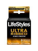 Lifestyles Lifestyles Condom Ribbed Pleasure Lubricated 3 Pack