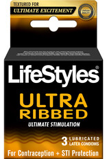 Lifestyles Lifestyles Condom Ribbed Pleasure Lubricated 3 Pack