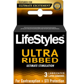 Lifestyles Lifestyles Condom Ribbed Pleasure Lubricated 3 Pack