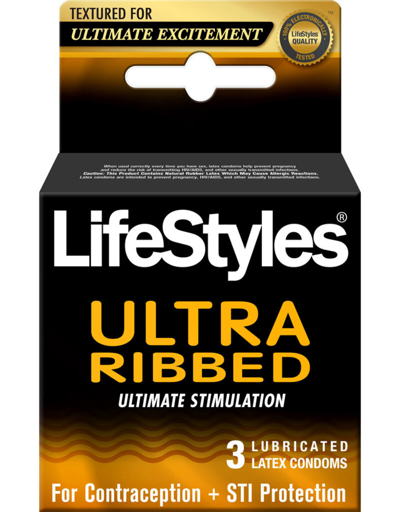 Lifestyles Lifestyles Condom Ribbed Pleasure Lubricated 3 Pack