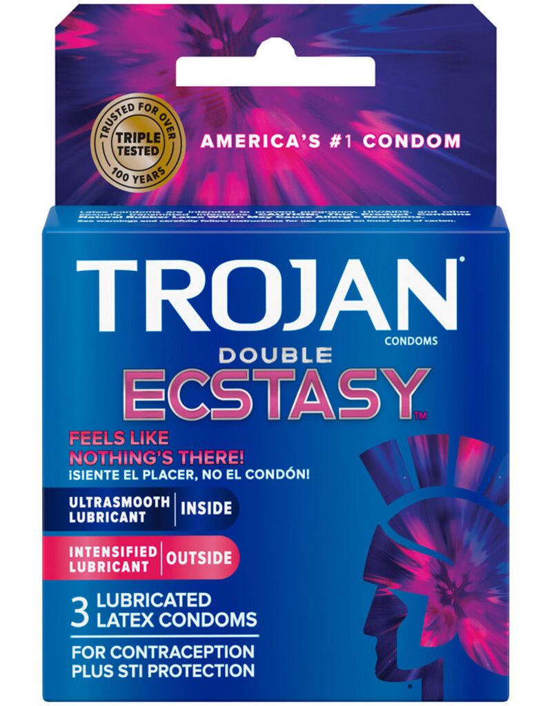 Trojan Condoms TROJAN DOUBLE ECSTASY 3PK
