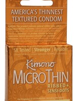 Kimono Kimono Textured Ribbed+Sensi Dots Condom - Box of 3
