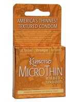 Kimono Kimono Textured Ribbed+Sensi Dots Condom - Box of 3