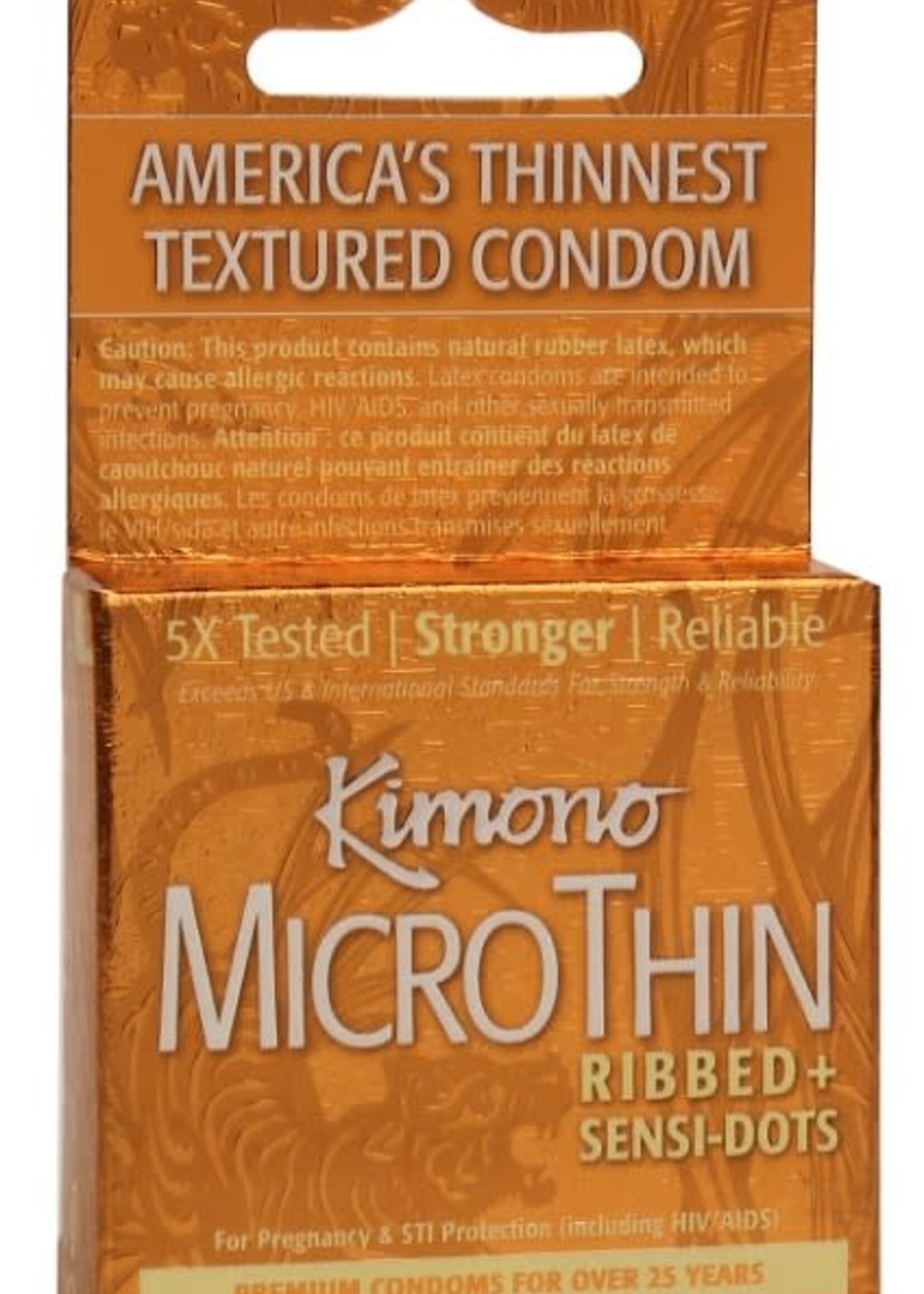 Kimono Kimono Textured Ribbed+Sensi Dots Condom - Box of 3