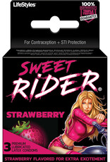 Lifestyles Sweet Rider Strawberry Condoms