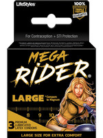 Lifestyles Mega Rider Large Condoms