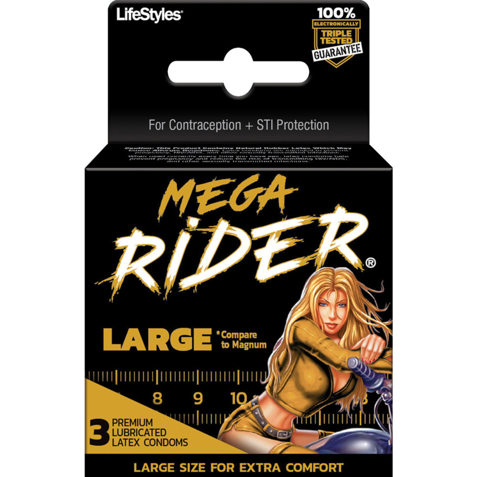 Lifestyles Mega Rider Large Condoms