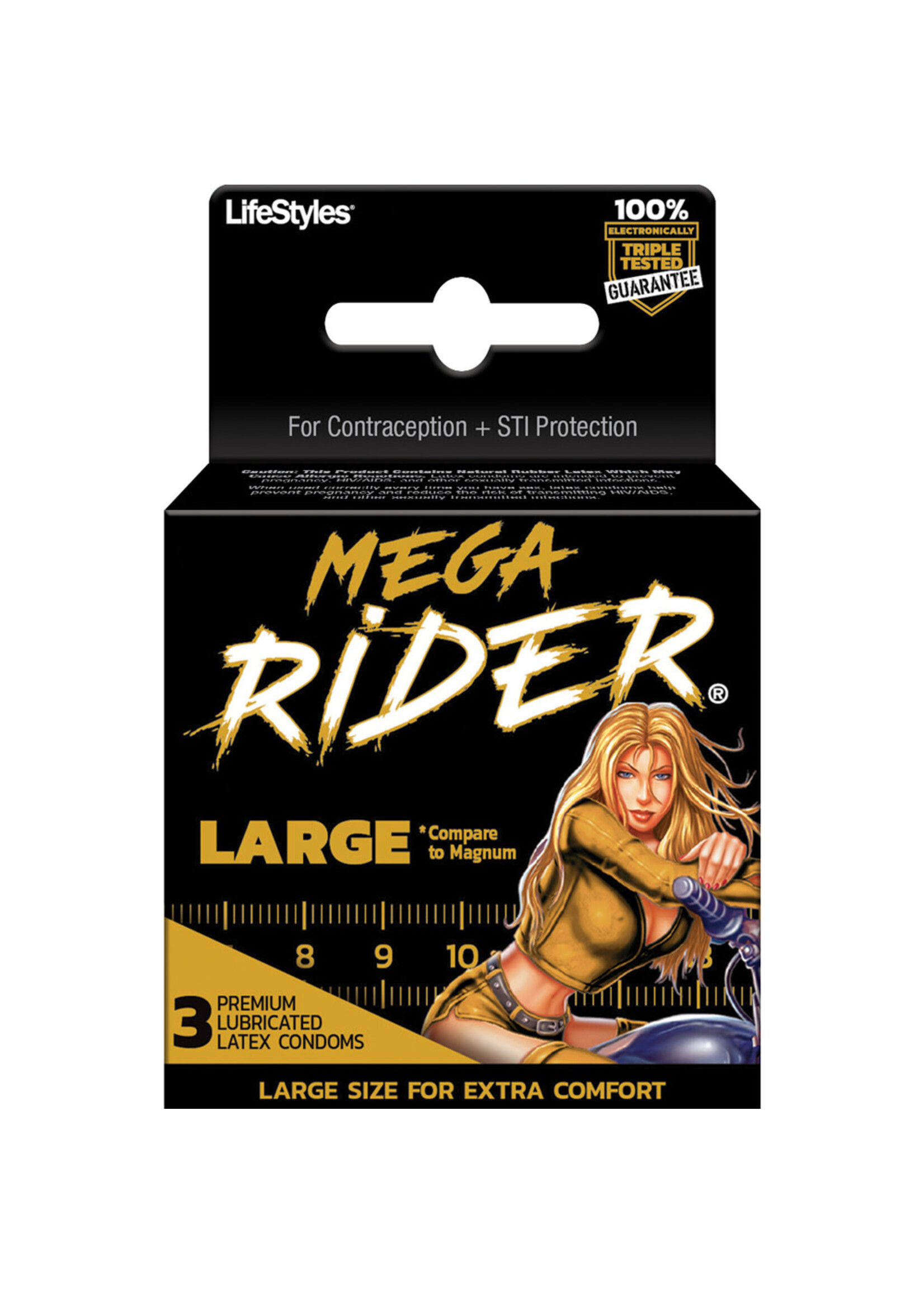 Lifestyles Mega Rider Large Condoms