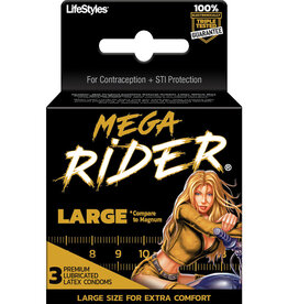 Lifestyles Mega Rider Large Condoms