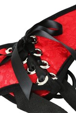 Sportsheets Red Lace Corsette Strap On