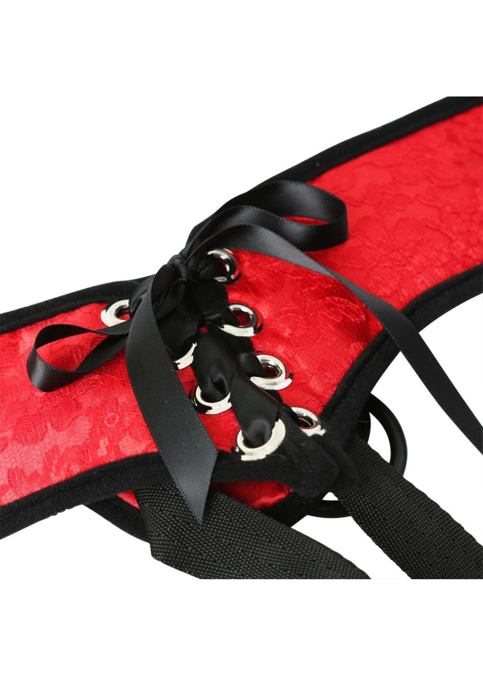 Sportsheets Red Lace Corsette Strap On