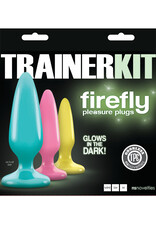 nsnovelties Firefly Pleasure Plugs Trainer Kit Assorted Glow In The Dark Colors 3 Each Per Set