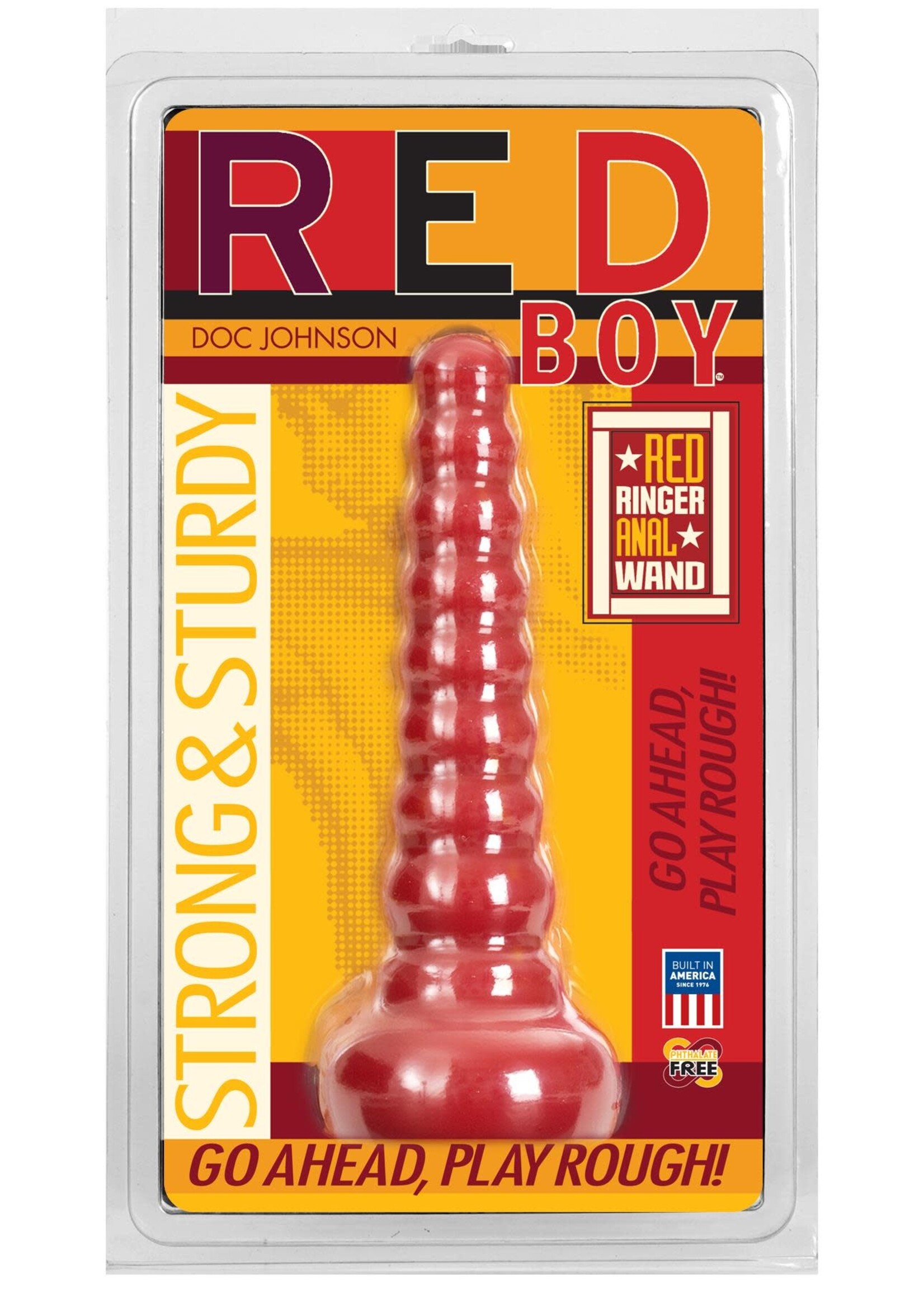 Doc Johnson Red Boy - Red Ringer Anal Wand - Red