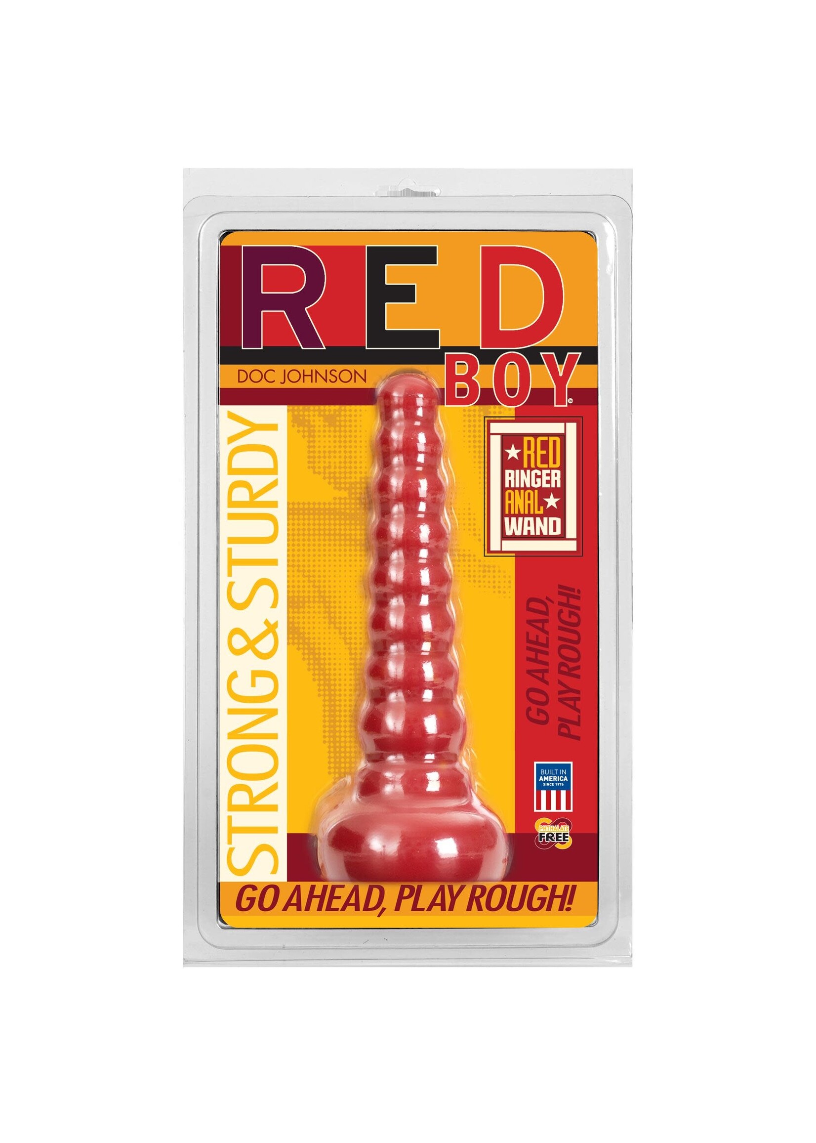 Doc Johnson Red Boy - Red Ringer Anal Wand - Red