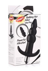 XR Brands Frisky Vibrating Ribbed Anal Plug
