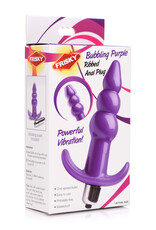XR Brands Frisky Vibrating Ribbed Anal Plug