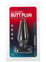 Doc Johnson Classic Butt Plug Smooth - Medium - Black