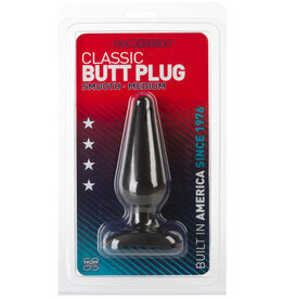 Doc Johnson Classic Butt Plug Smooth - Medium - Black