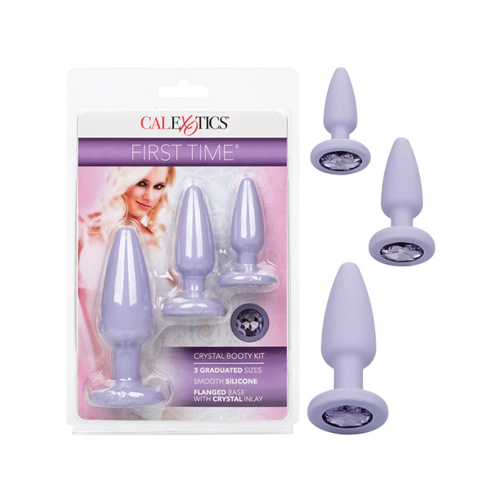 Calexotics First Time Crystal Booty Kit Silicone Probes (3 piece)