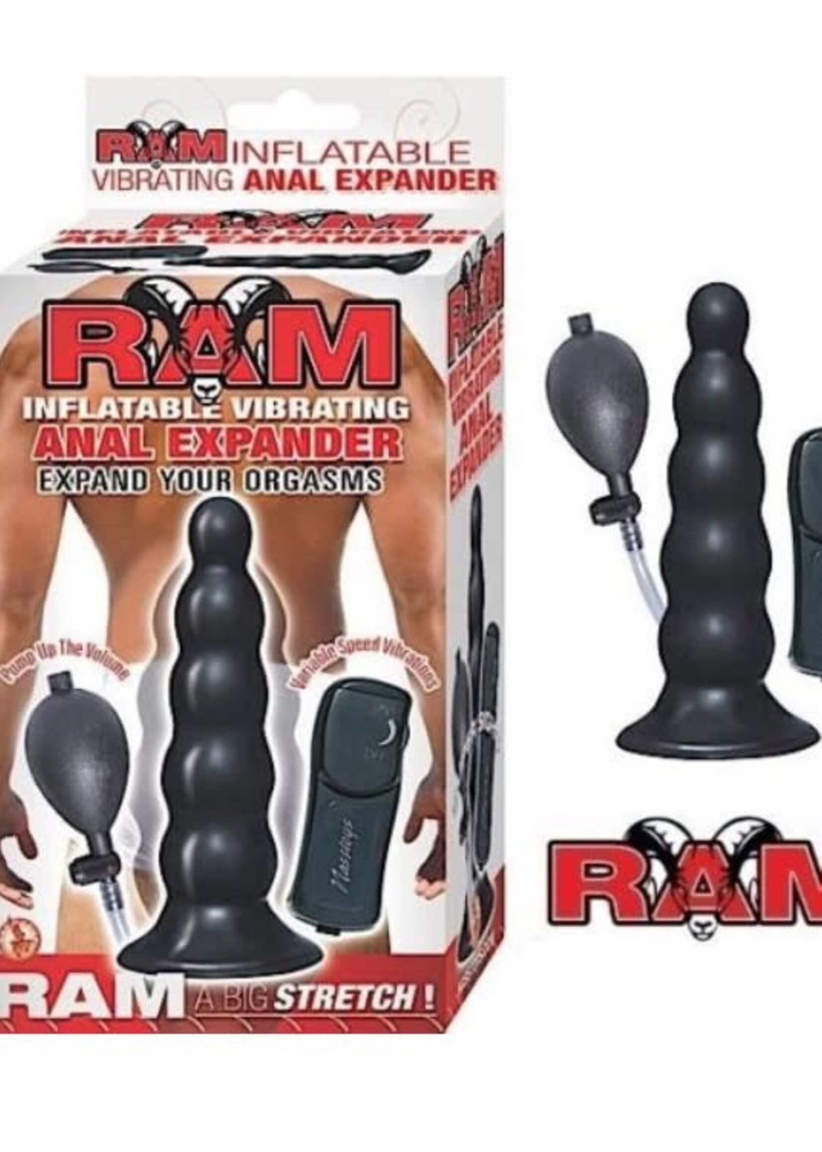 NassToys Ram Inflatable Vibrating Anal Expander - Black