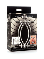 XR Brands Master Series Master Series Pussy Tugger Adjustable Pussy Clamp With Leash