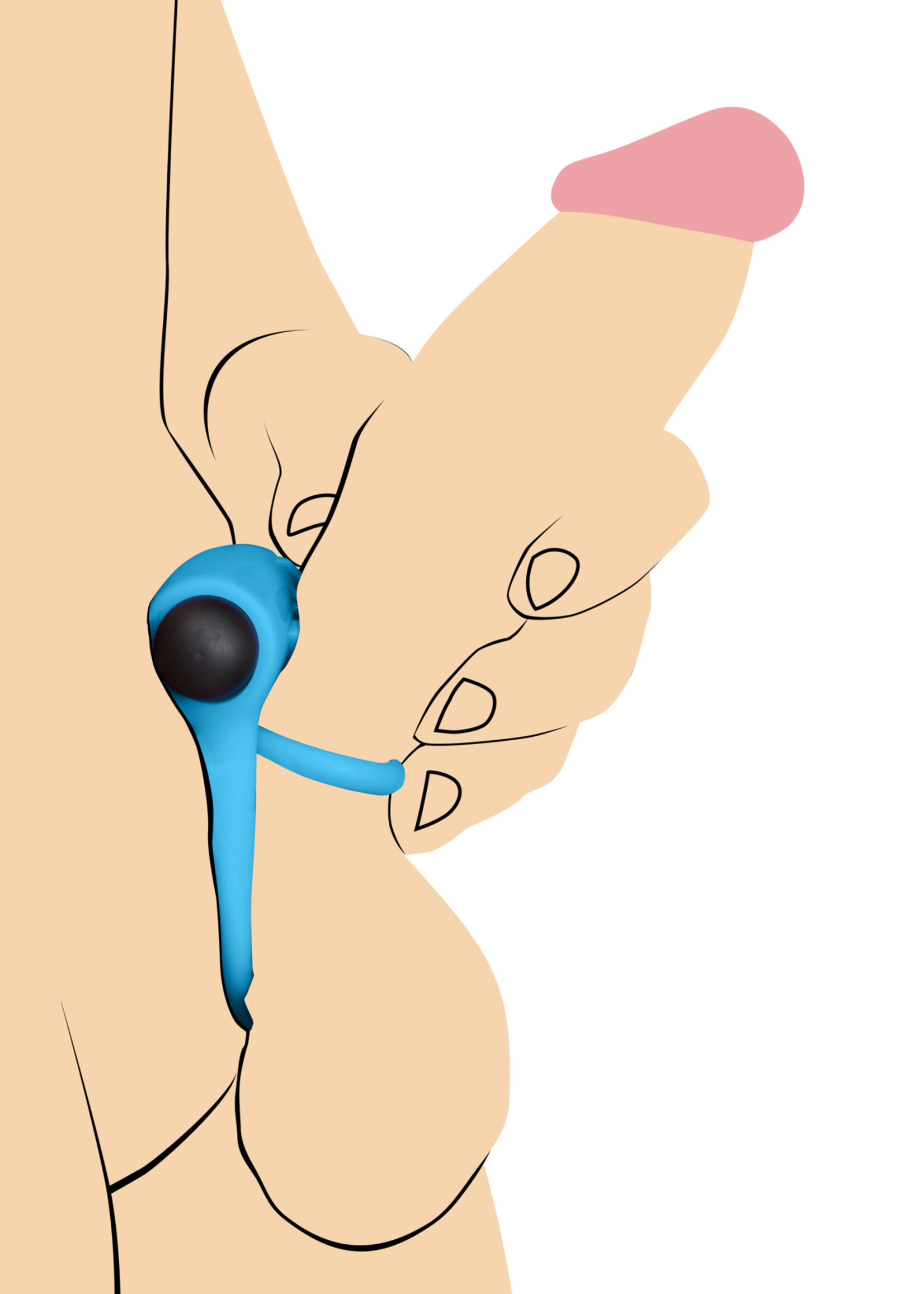 XR Brands Bang Bang - Silicone Cockring and Bullet With Remote Control