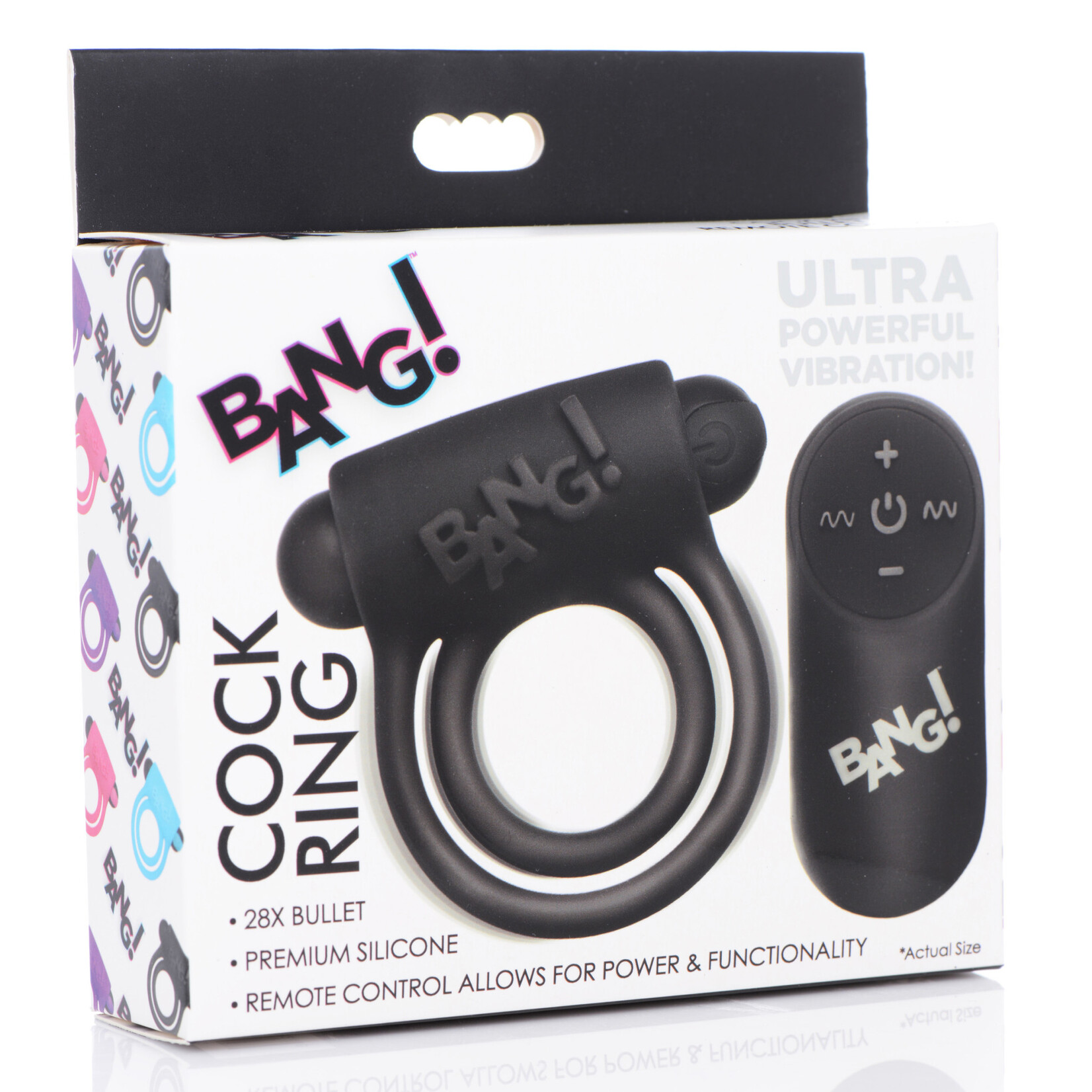 XR Brands Bang Bang - Silicone Cockring and Bullet With Remote Control