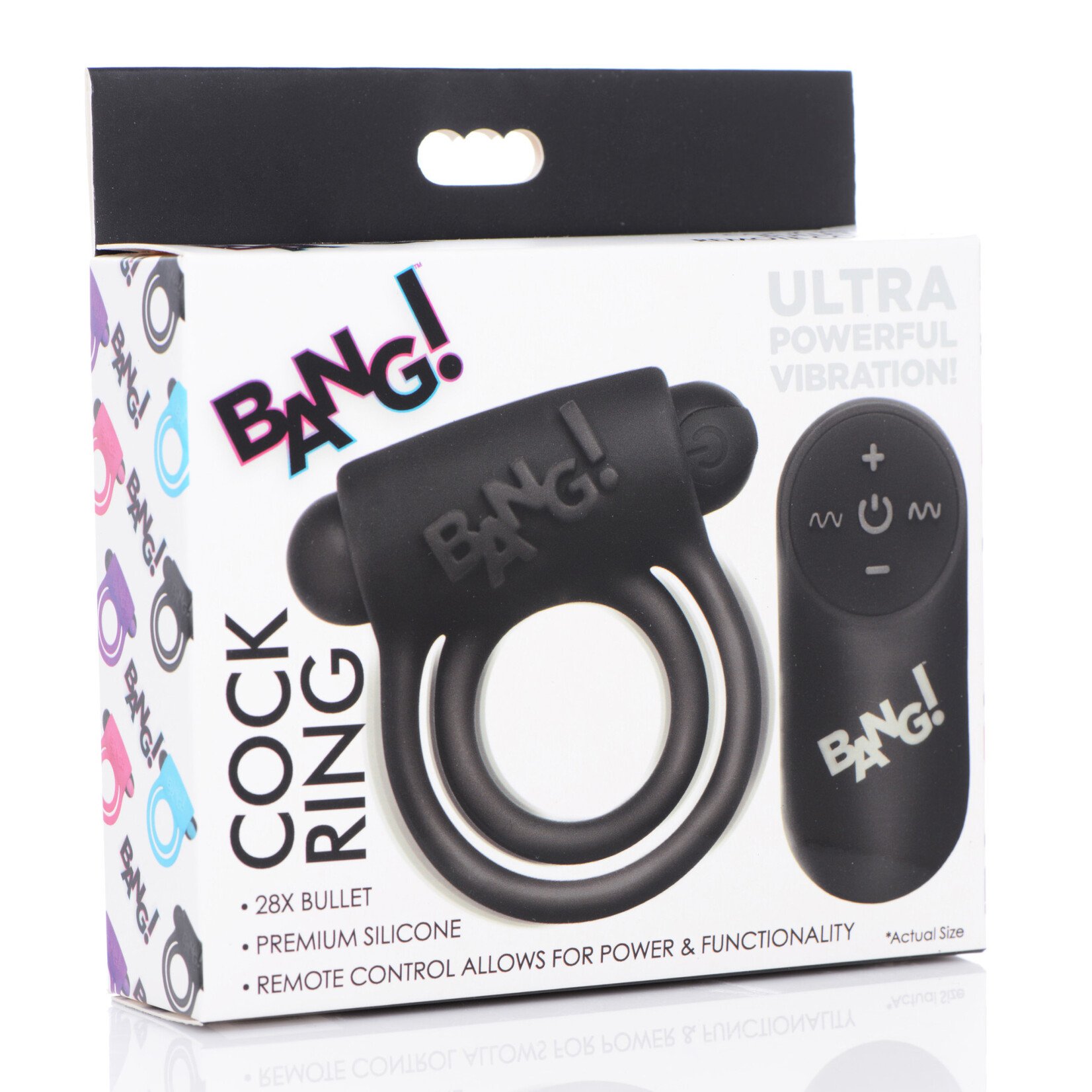 XR Brands Bang Bang - Silicone Cockring and Bullet With Remote Control