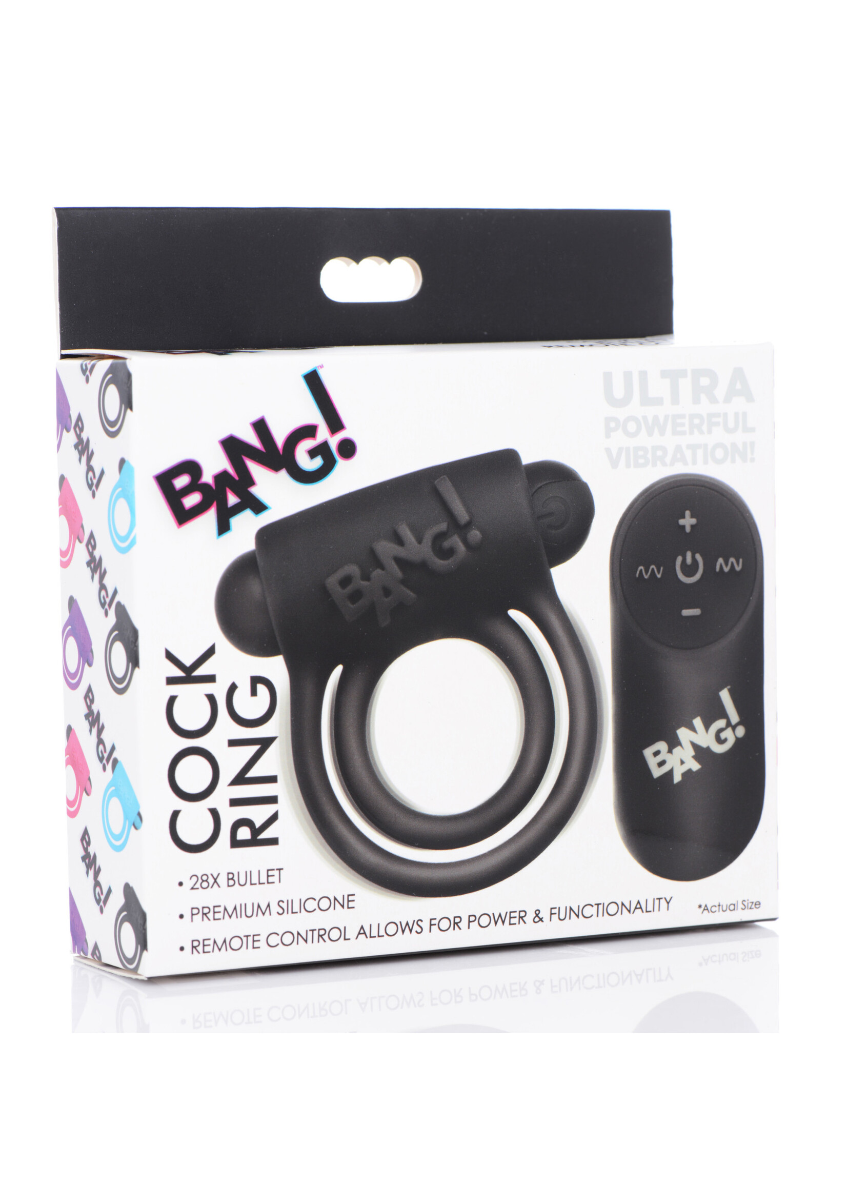 XR Brands Bang Bang - Silicone Cockring and Bullet With Remote Control