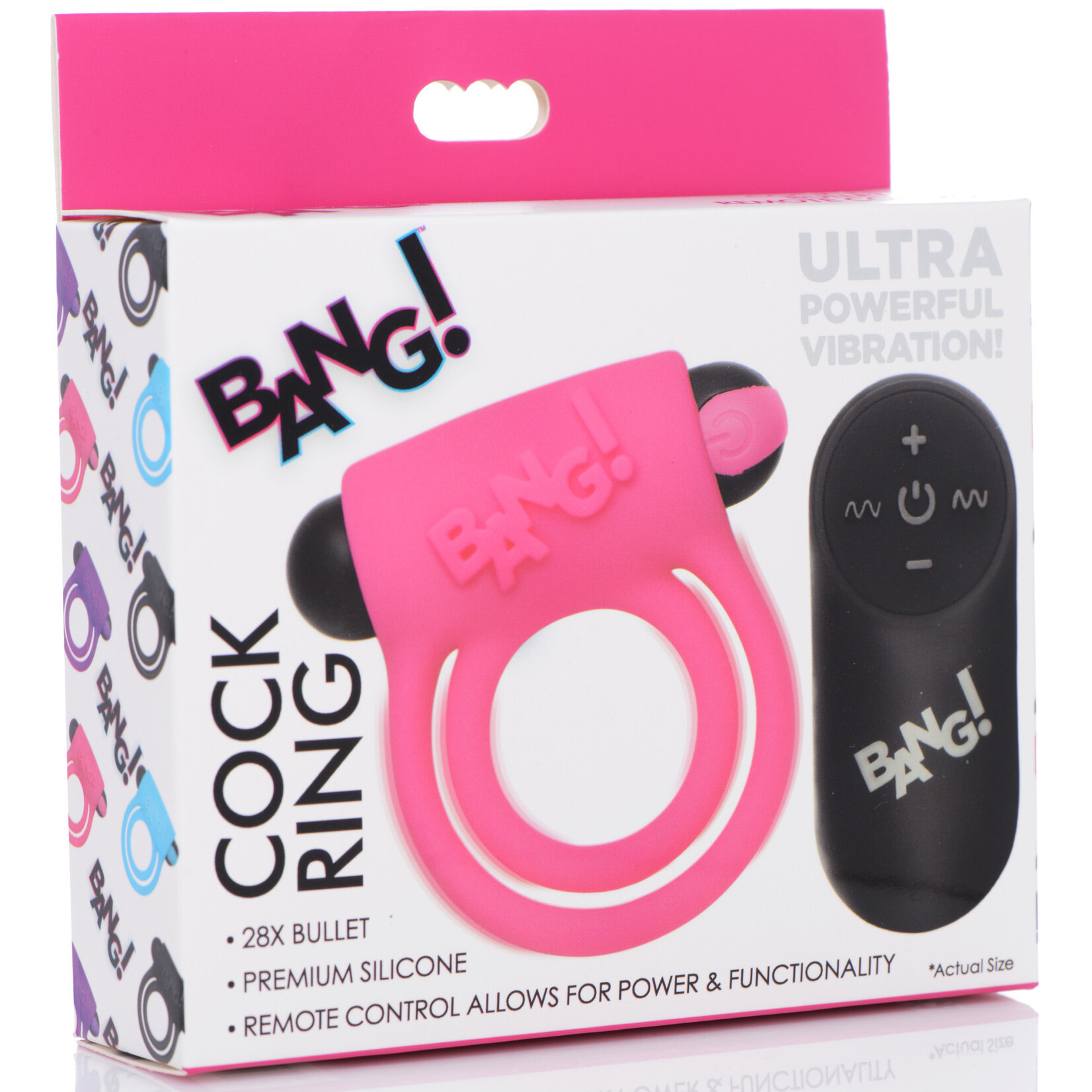 XR Brands Bang Bang - Silicone Cockring and Bullet With Remote Control