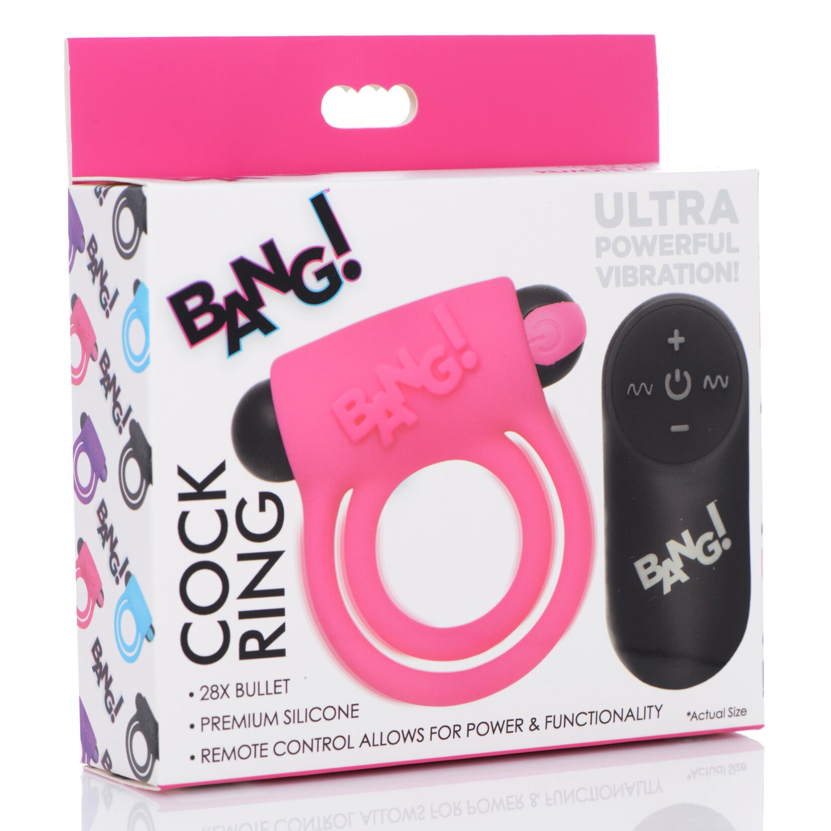 XR Brands Bang Bang - Silicone Cockring and Bullet With Remote Control