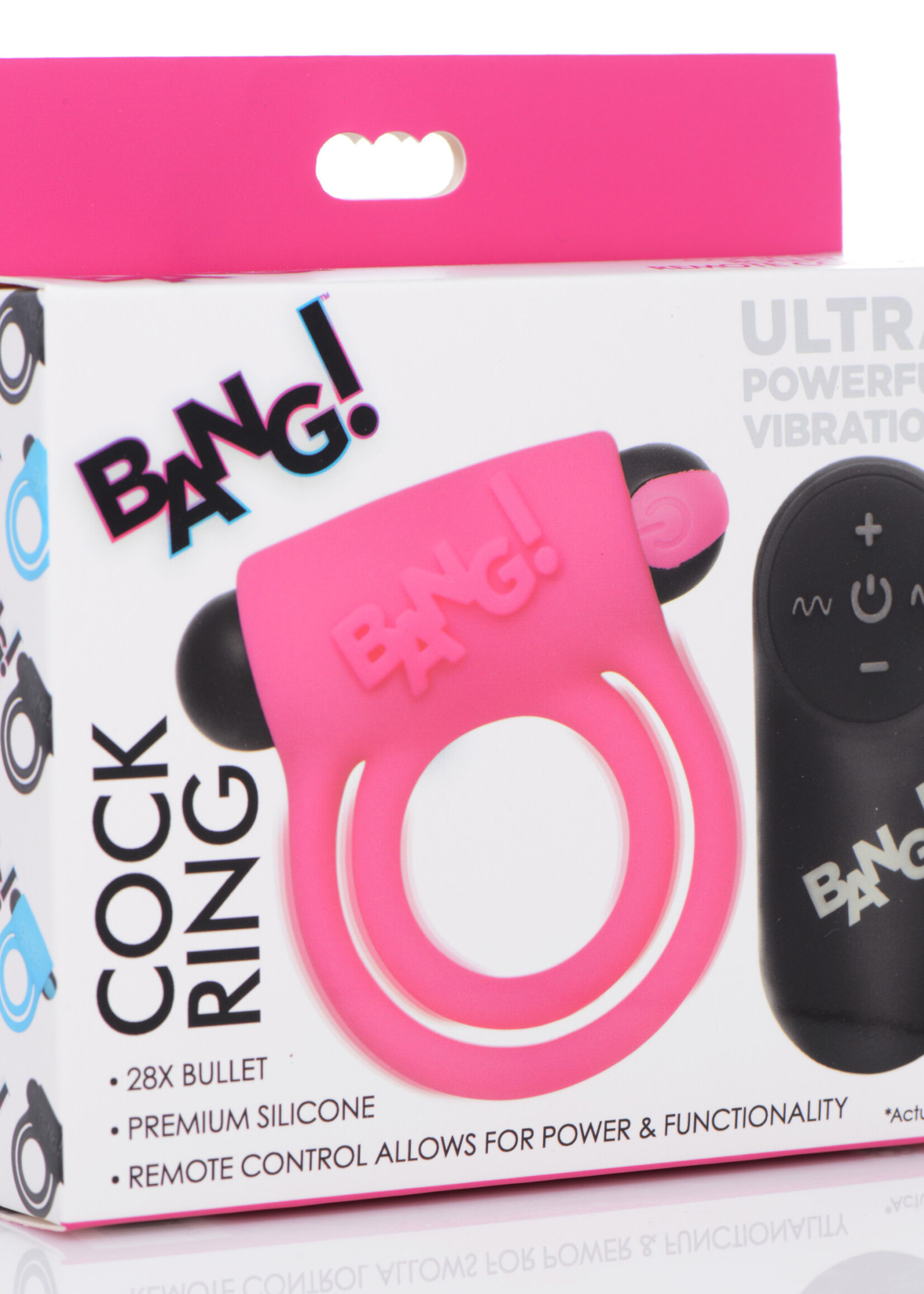 XR Brands Bang Bang - Silicone Cockring and Bullet With Remote Control