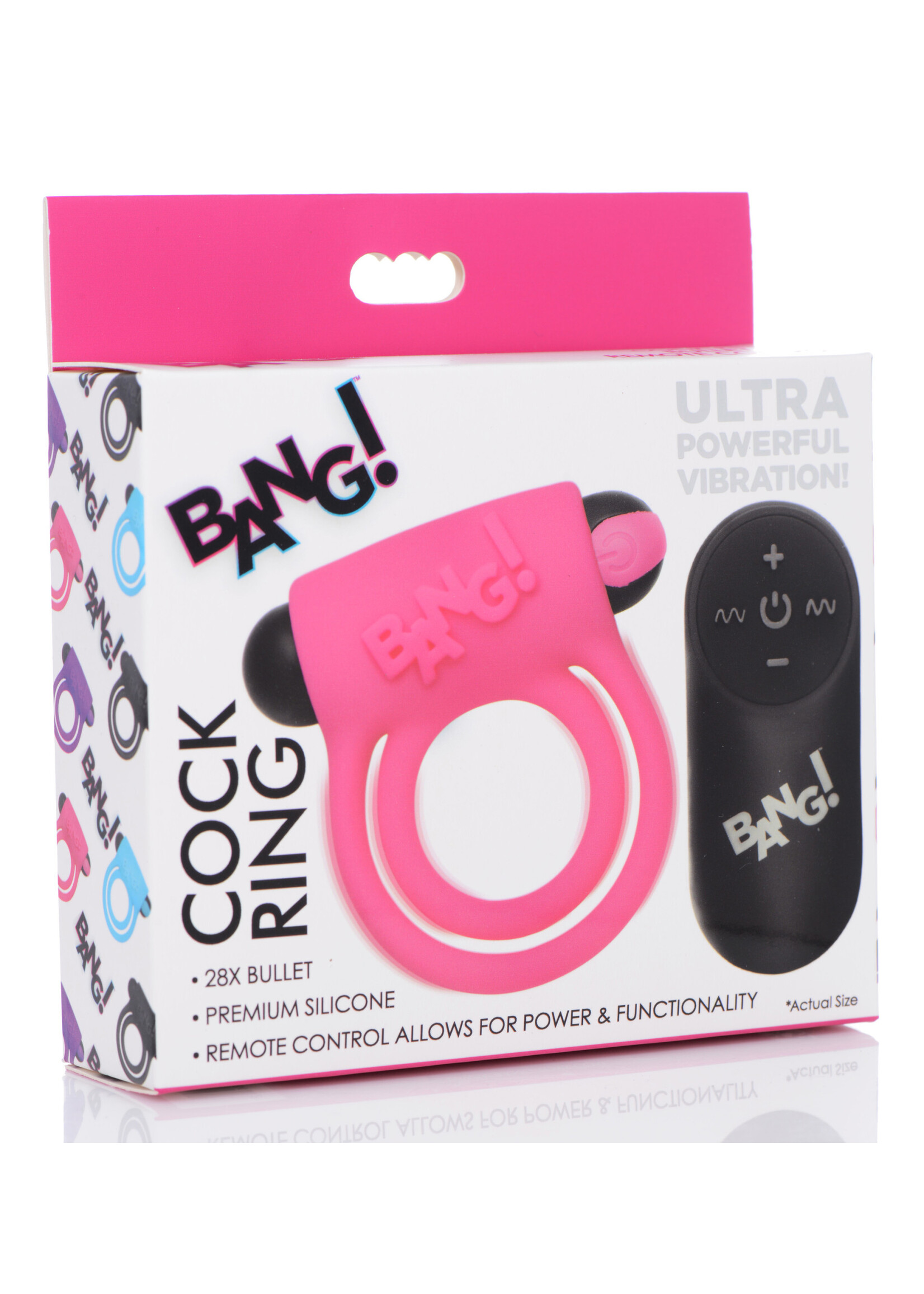 XR Brands Bang Bang - Silicone Cockring and Bullet With Remote Control