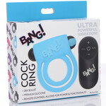 XR Brands Bang Bang - Silicone Cockring and Bullet With Remote Control