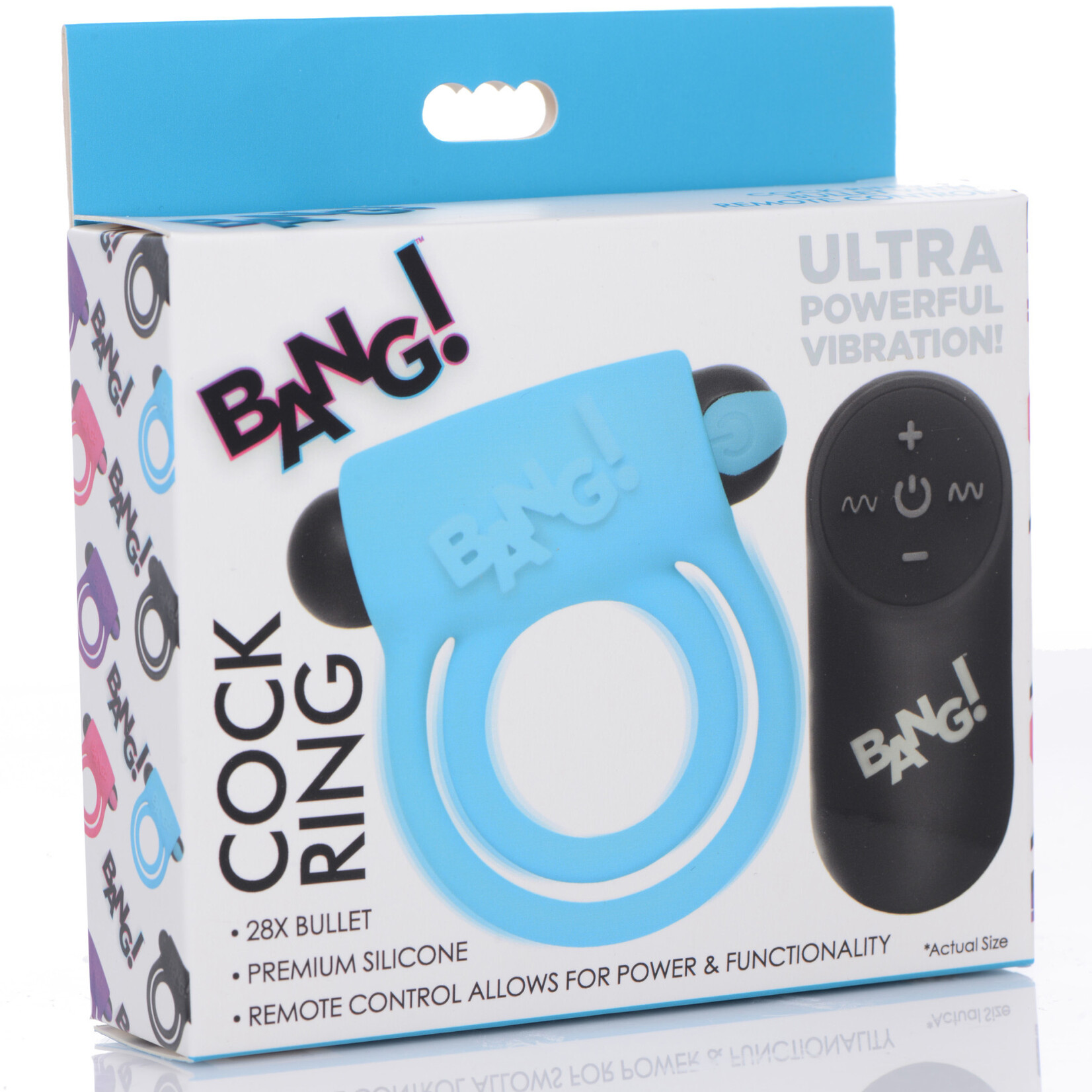 XR Brands Bang Bang - Silicone Cockring and Bullet With Remote Control