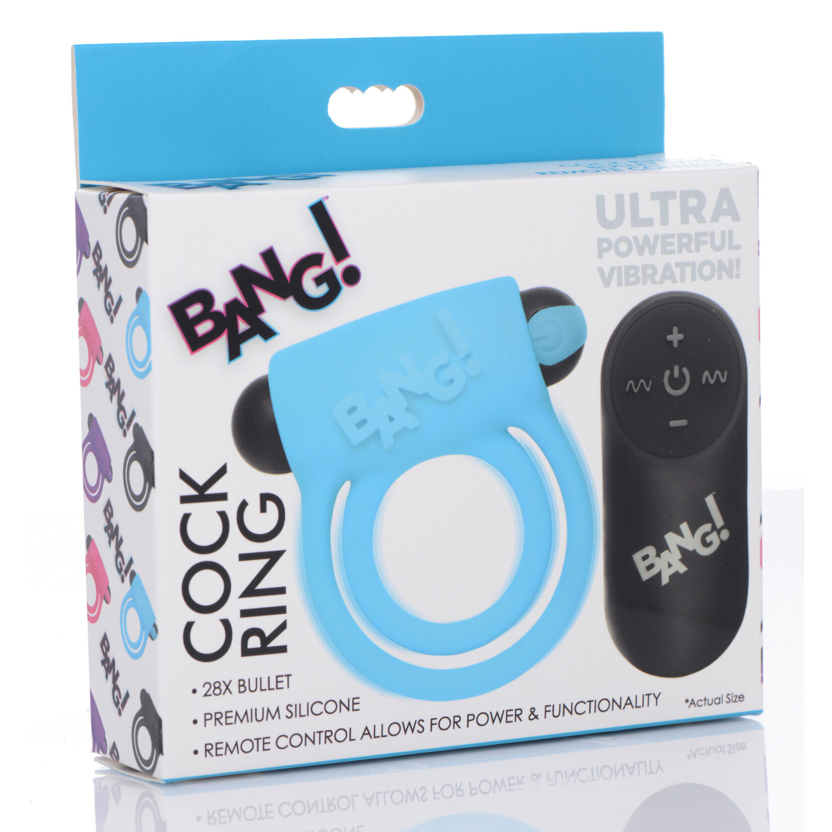 XR Brands Bang Bang - Silicone Cockring and Bullet With Remote Control
