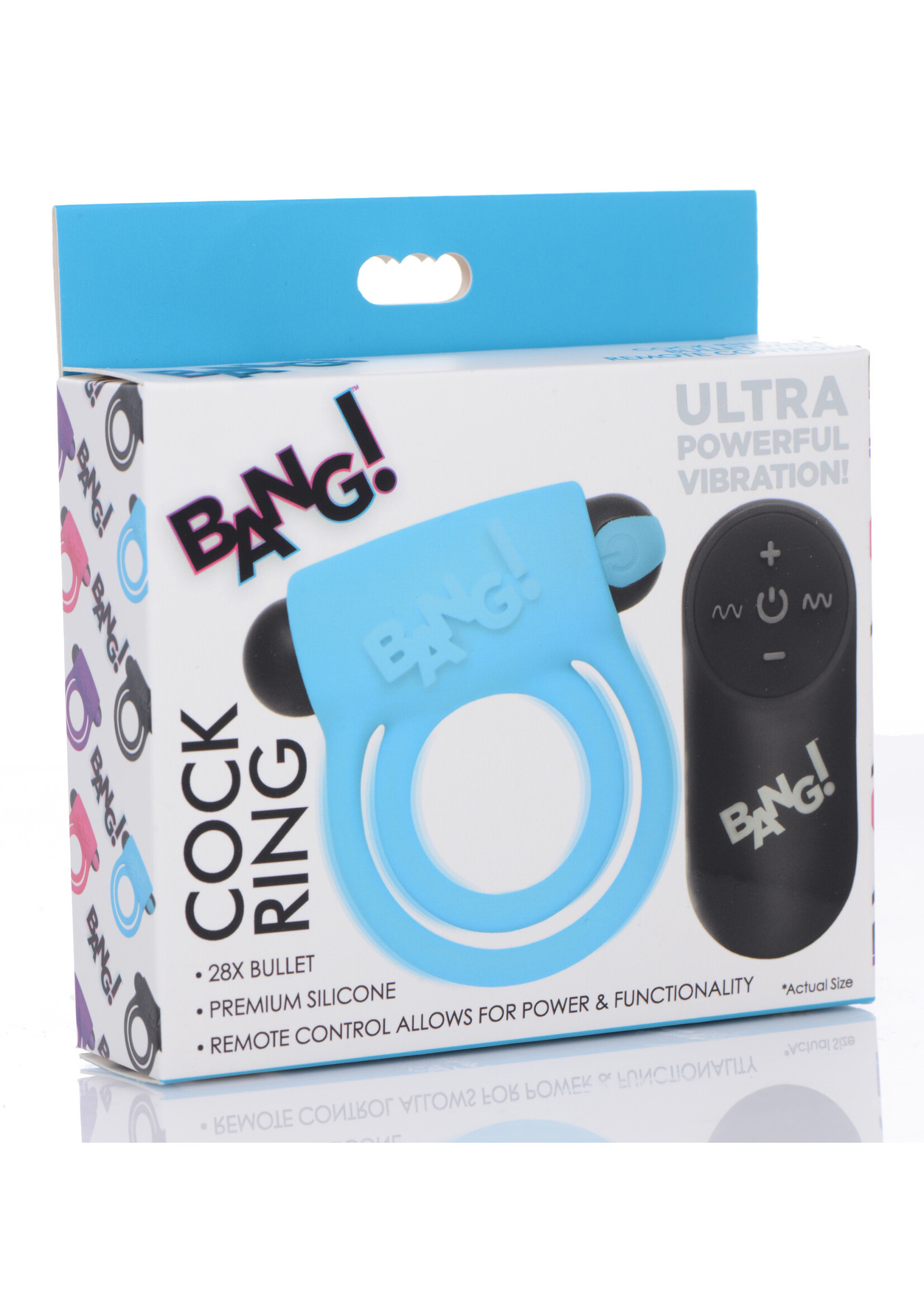 XR Brands Bang Bang - Silicone Cockring and Bullet With Remote Control