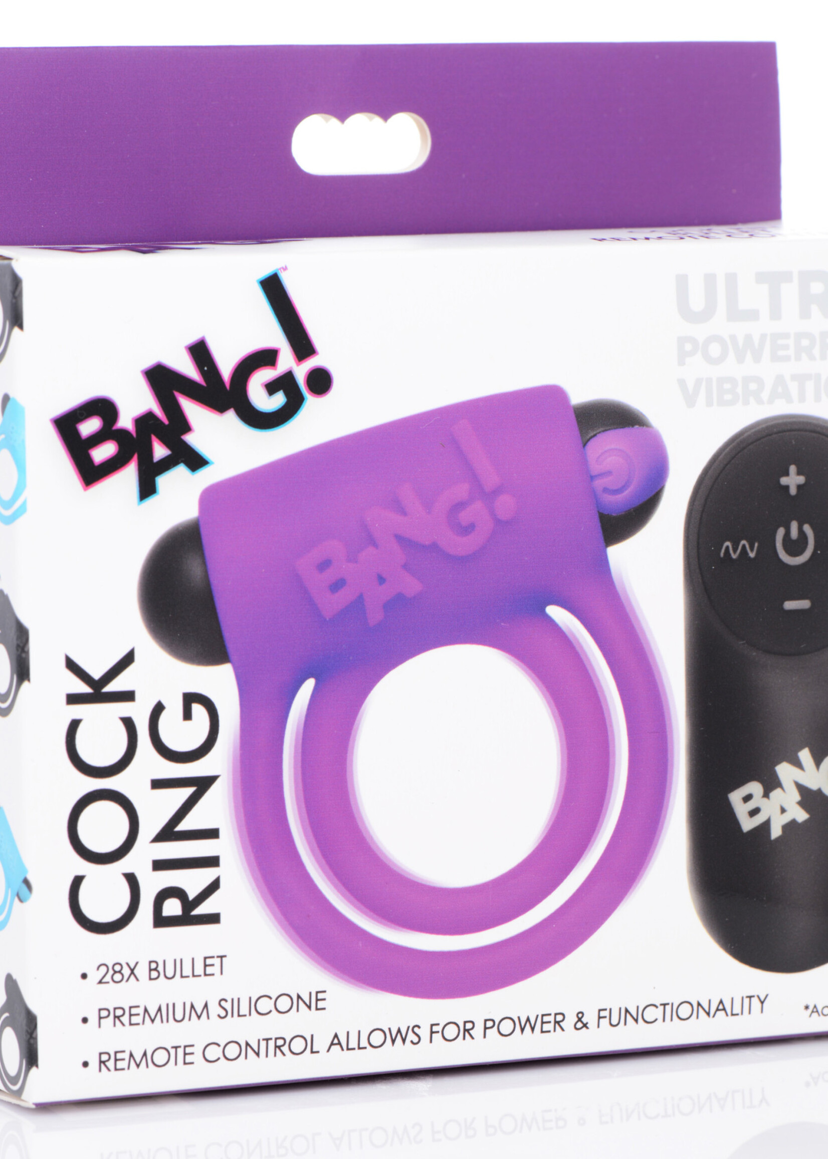XR Brands Bang Bang - Silicone Cockring and Bullet With Remote Control