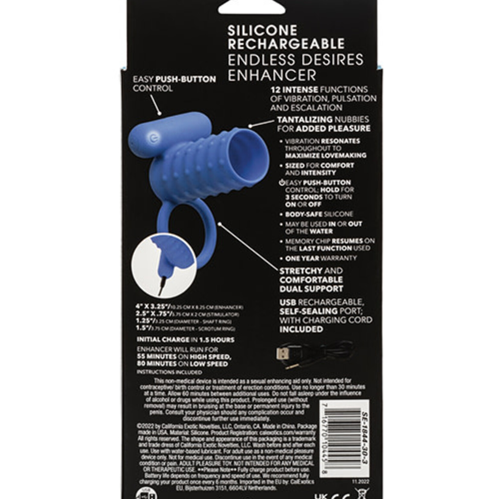Calexotics Silicone Rechargeable Endless Desires Enhancer