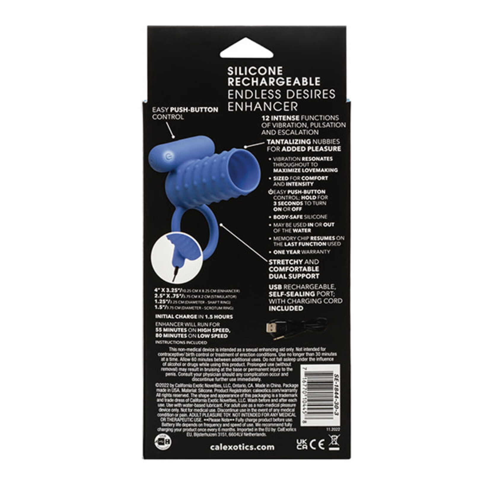Calexotics Silicone Rechargeable Endless Desires Enhancer