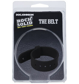 Doc Johnson Rock Solid The Belt Adjustable Silicone Cock Ring - Black